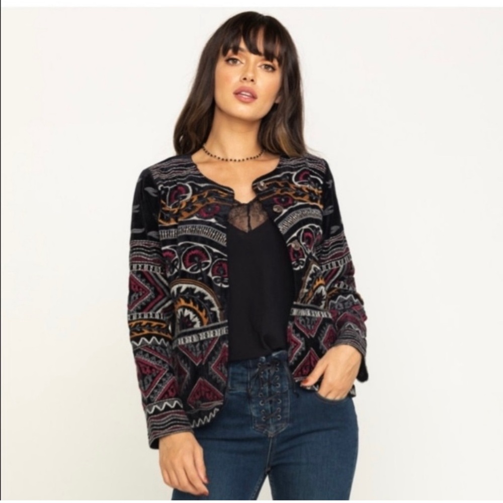 Johnny Was Blair Embroidered Bohemian Jacket Size XL